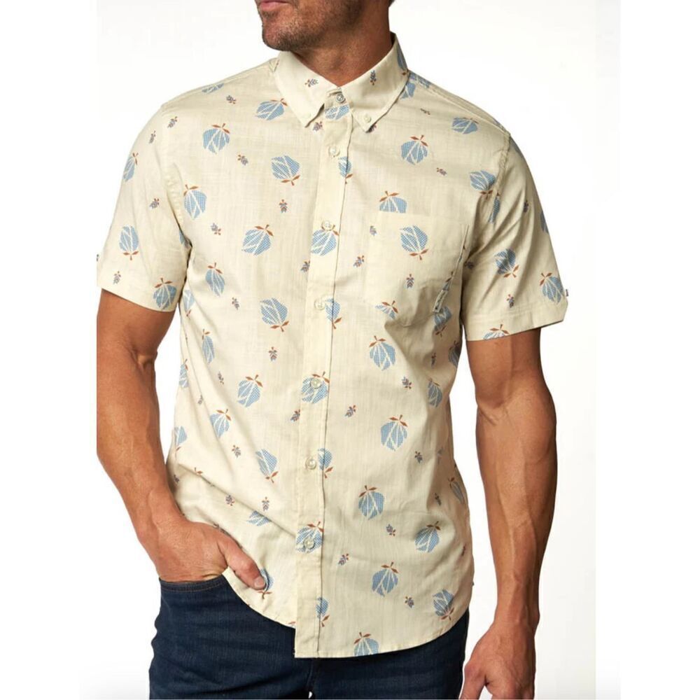 Ben Sherman NWT Digi Floral Print Short Sleeve Woven sz S